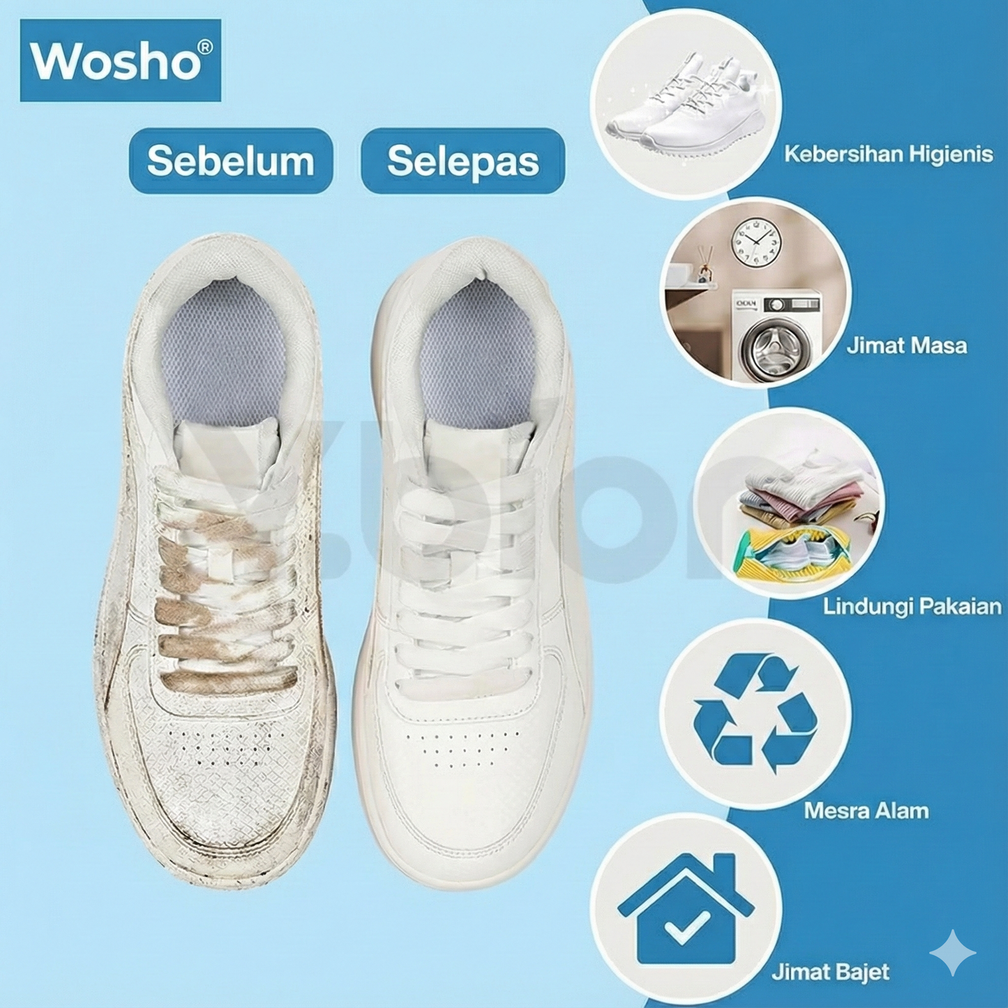 WOSHO Shoe Cleaner Bag
